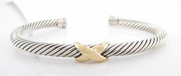 14k Gold and Sterling Silver Bracelet