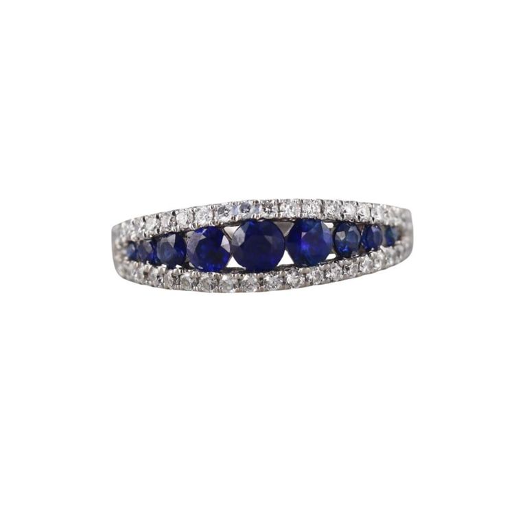 18k Gold Sapphire and Diamond Ring