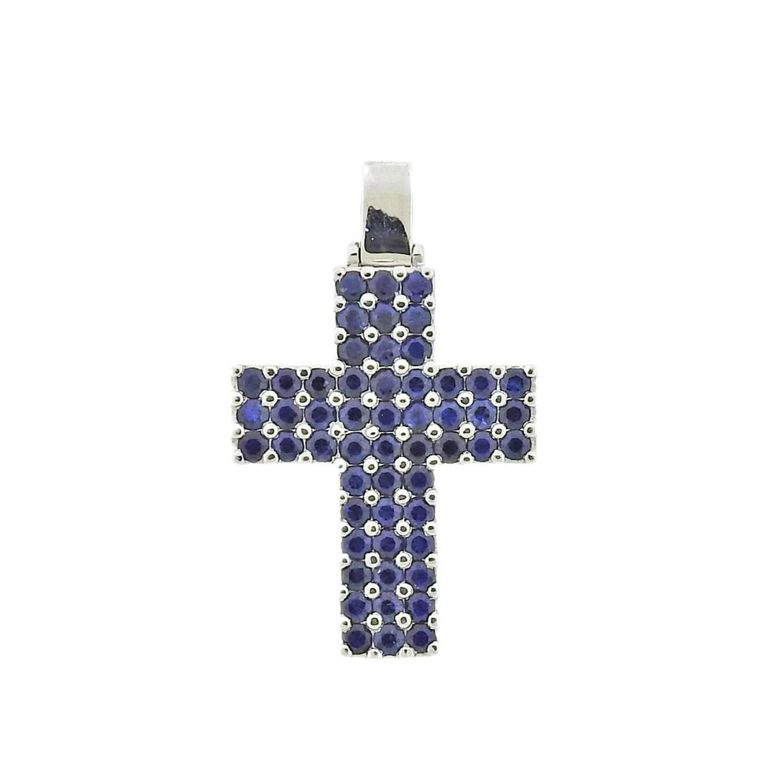 18k Gold Sapphire Pendant