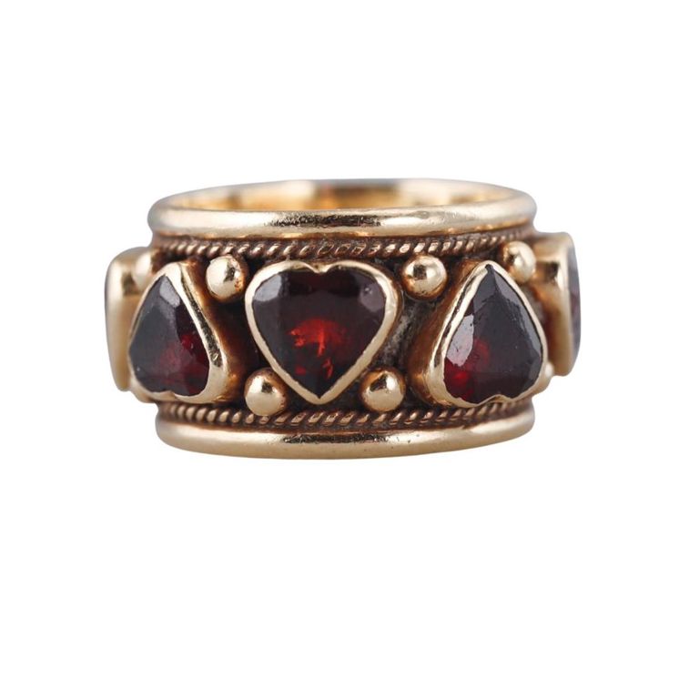 14k Gold Garnet Ring