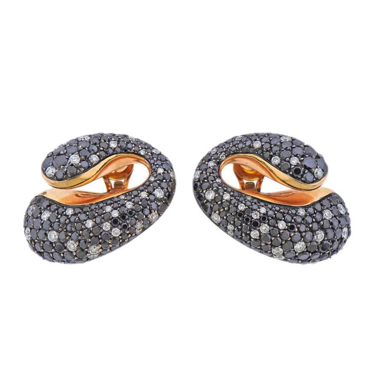 18k Rose Gold Diamond Earrings