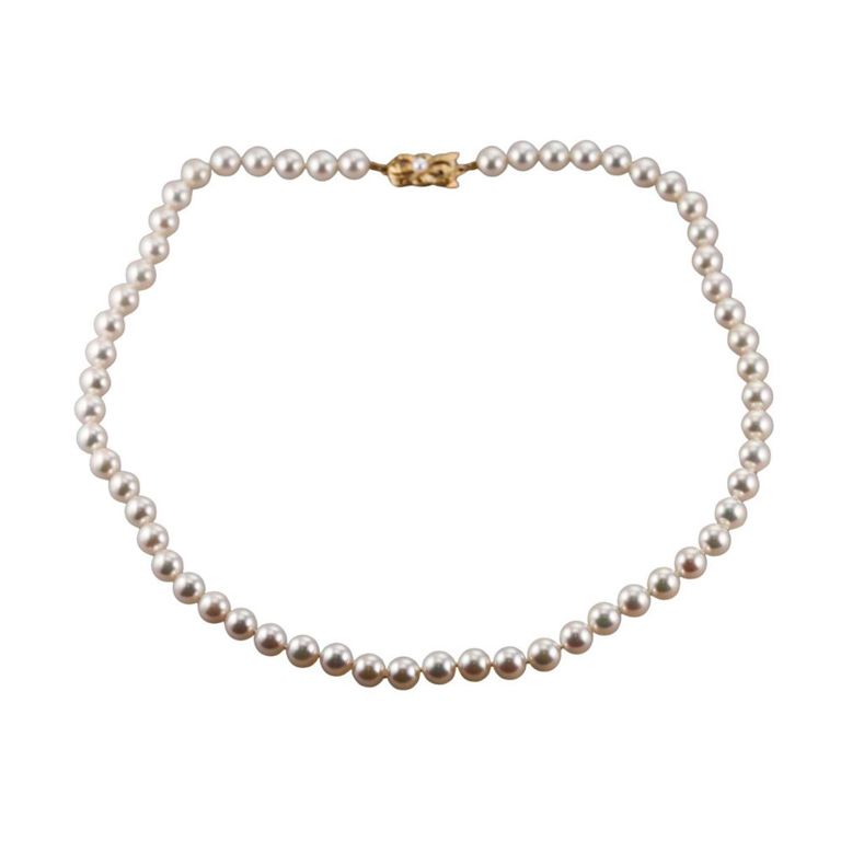 18k Gold Pearl Necklace