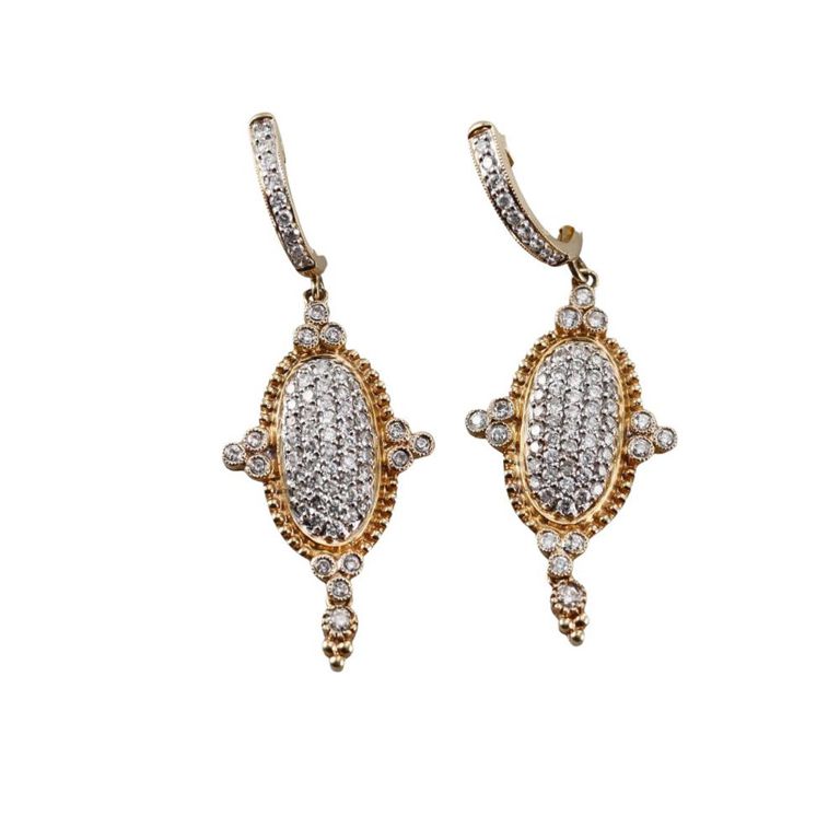 14k Gold Diamond Earrings