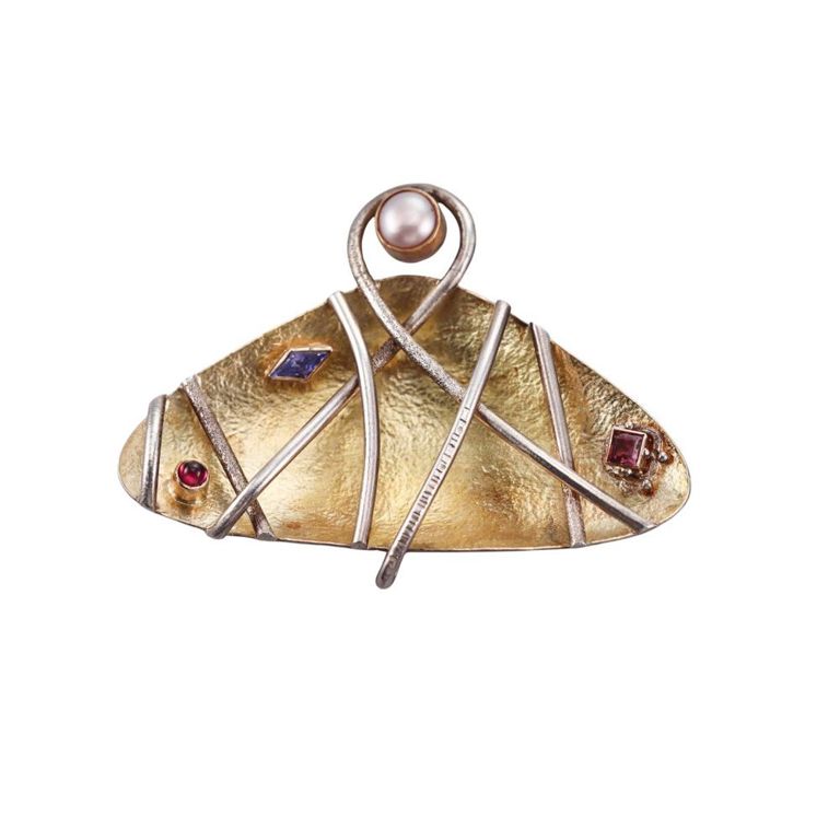 Sterling Silver Garnet and Tanzanite Pendant