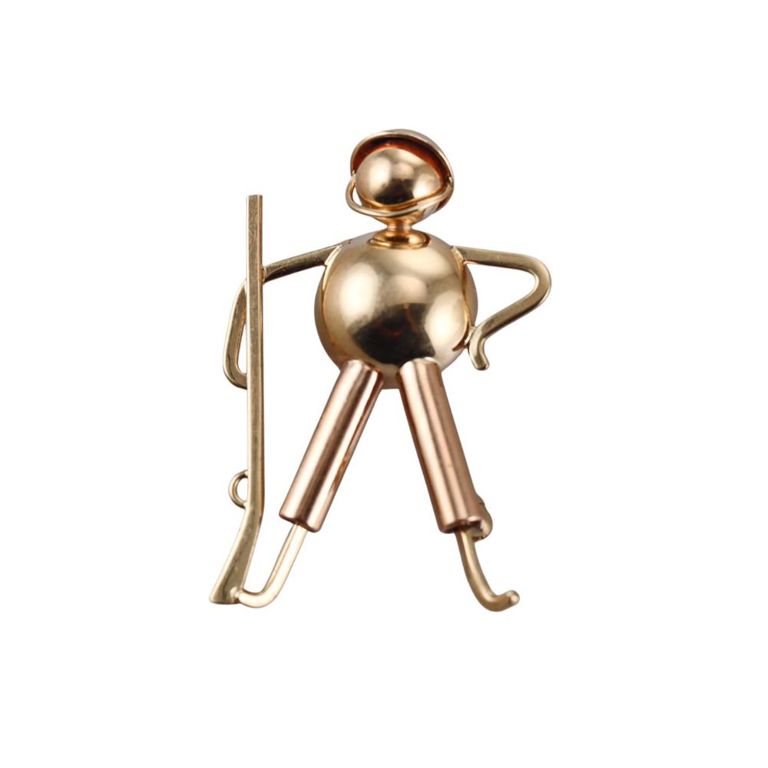 10k Gold Soldier Brooch
