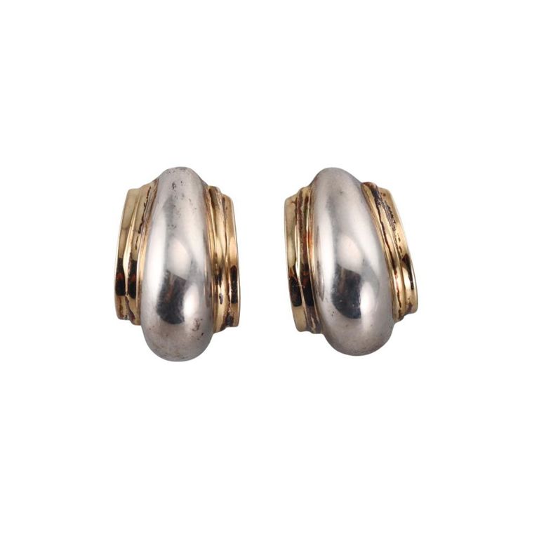18k Gold Silver Earrings