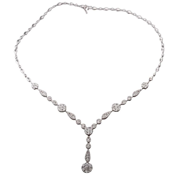 18k White Gold Diamond Necklace