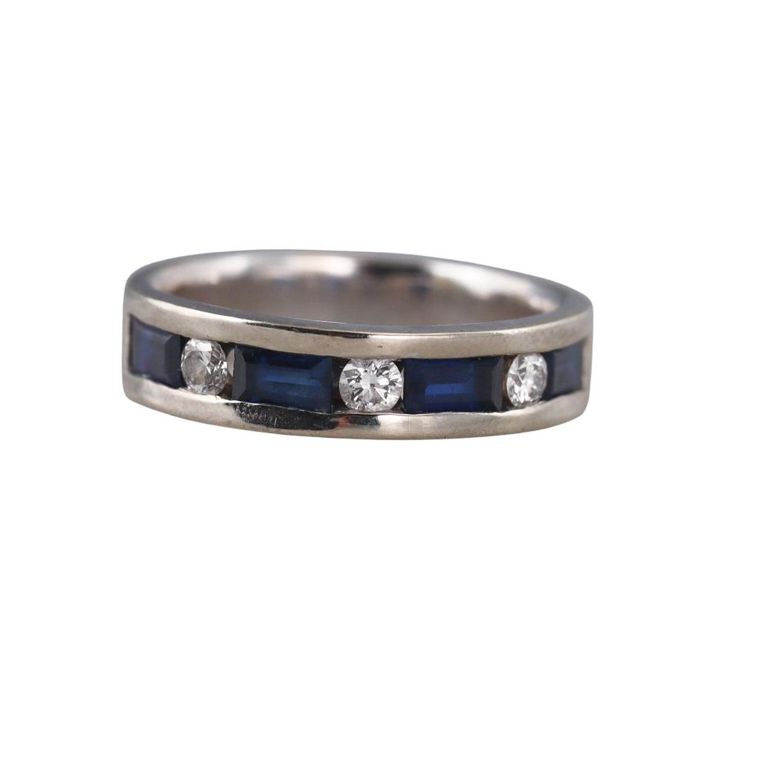 14k Gold Diamond Sapphire Ring