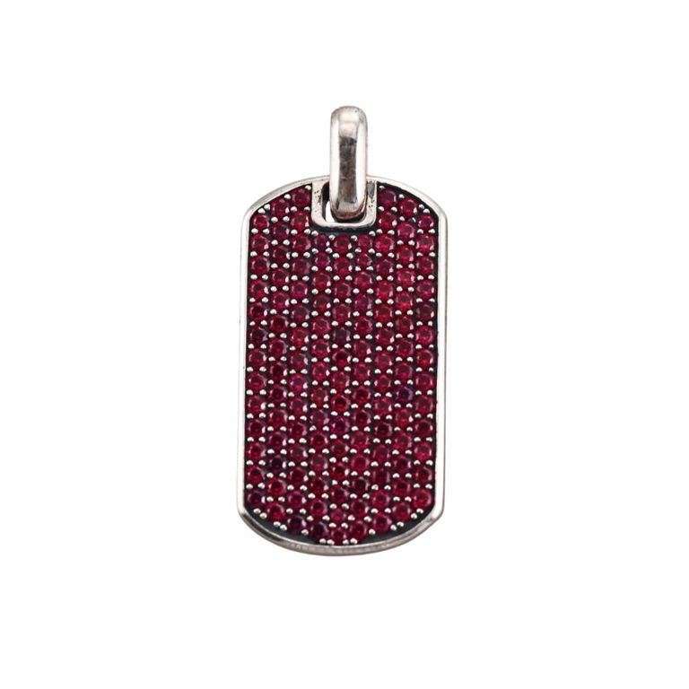 Sterling Silver Ruby Pendant