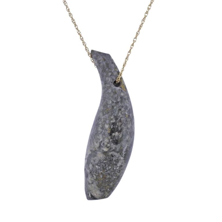 18k Gold Jade Pendant Necklace