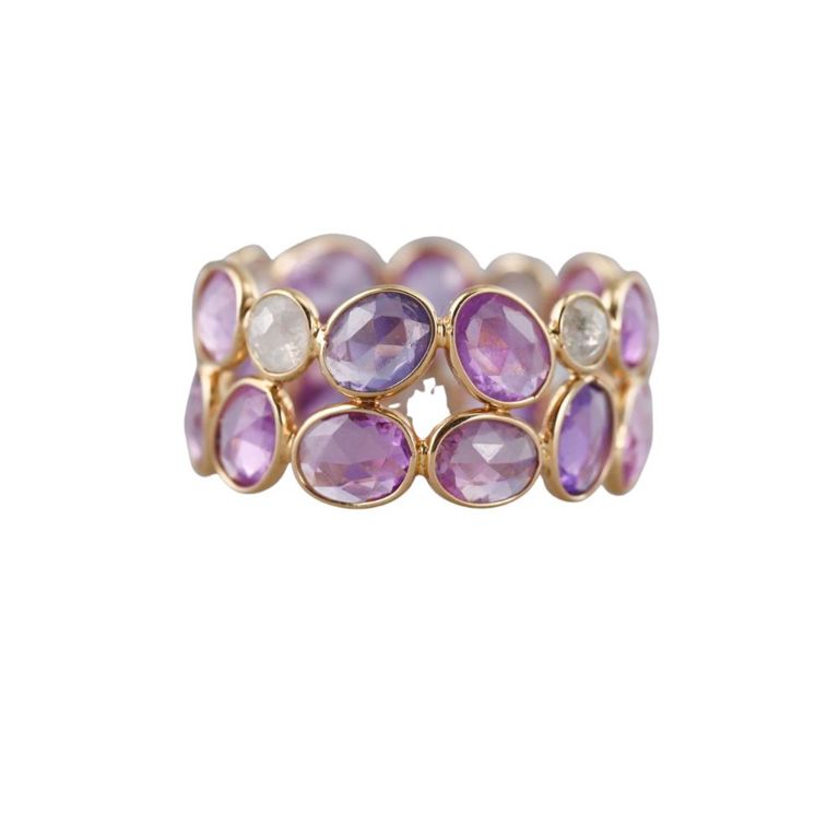 18k Gold Sapphire and Diamond Ring