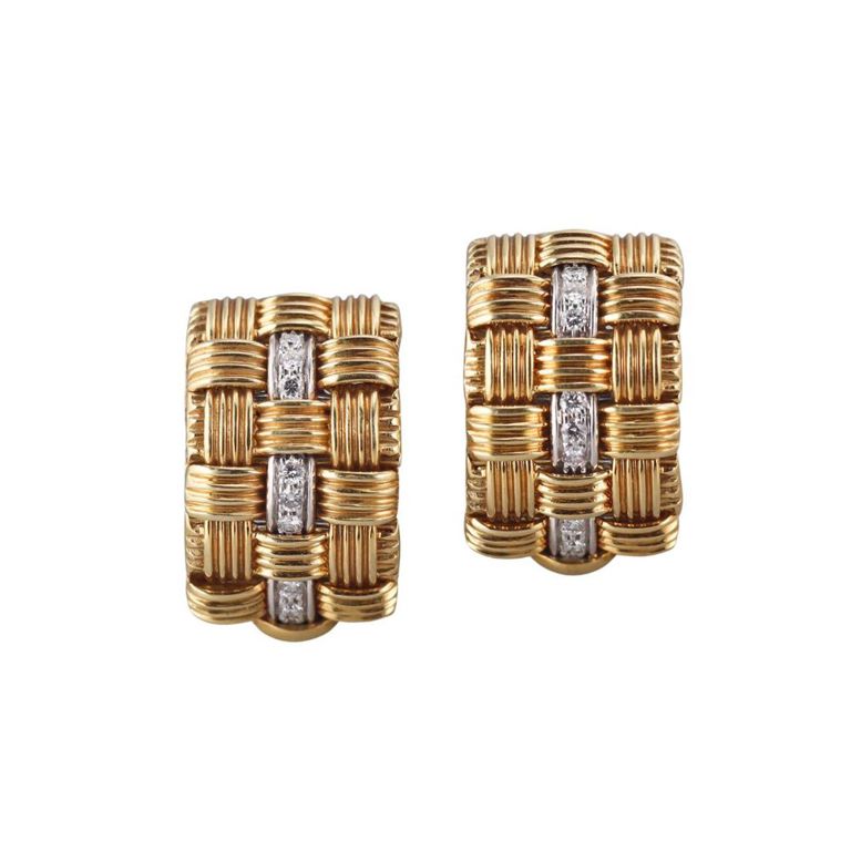 18k Gold Diamond Earrings