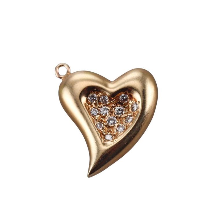 14k Gold Diamond Pendant