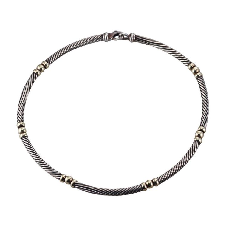 14k Gold Silver Necklace