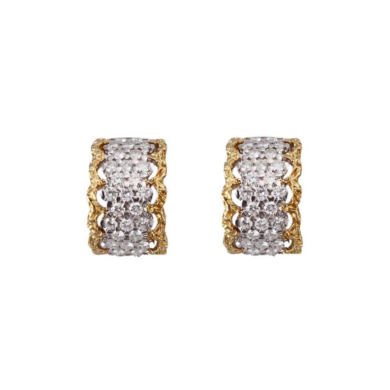 18k Gold Diamond Earrings