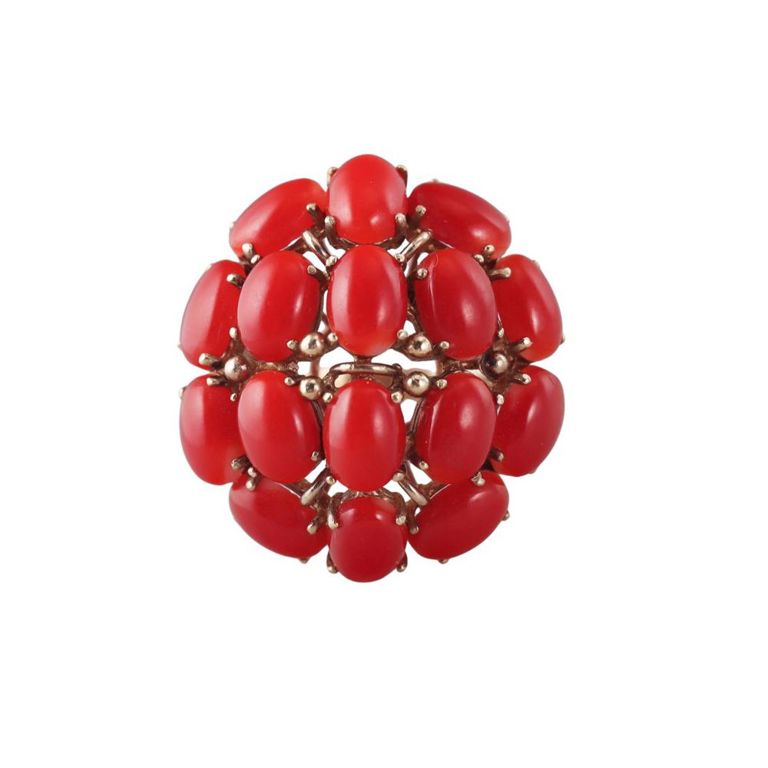14k Gold Coral Ring