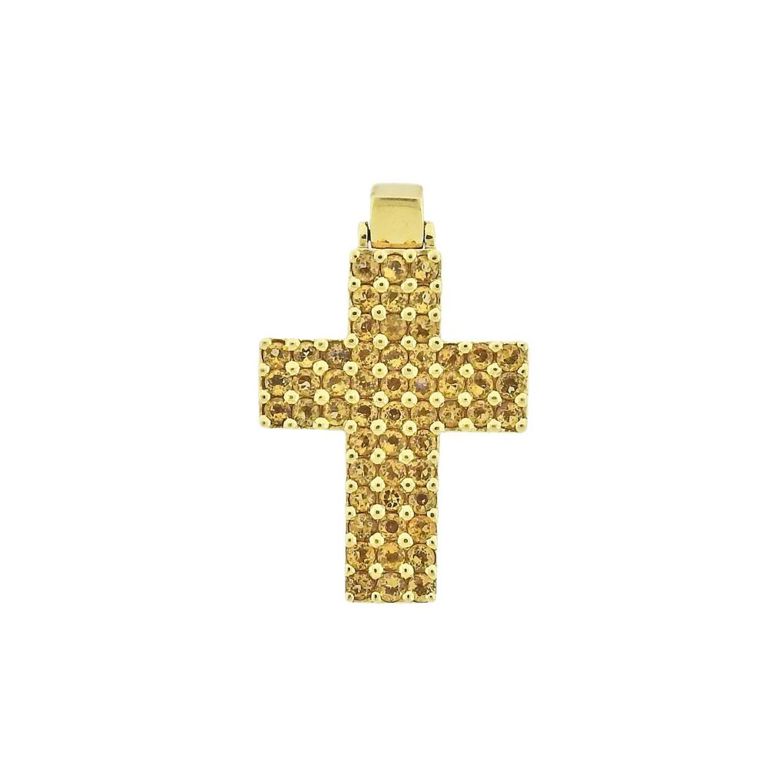 18k Gold Citrine Pendant