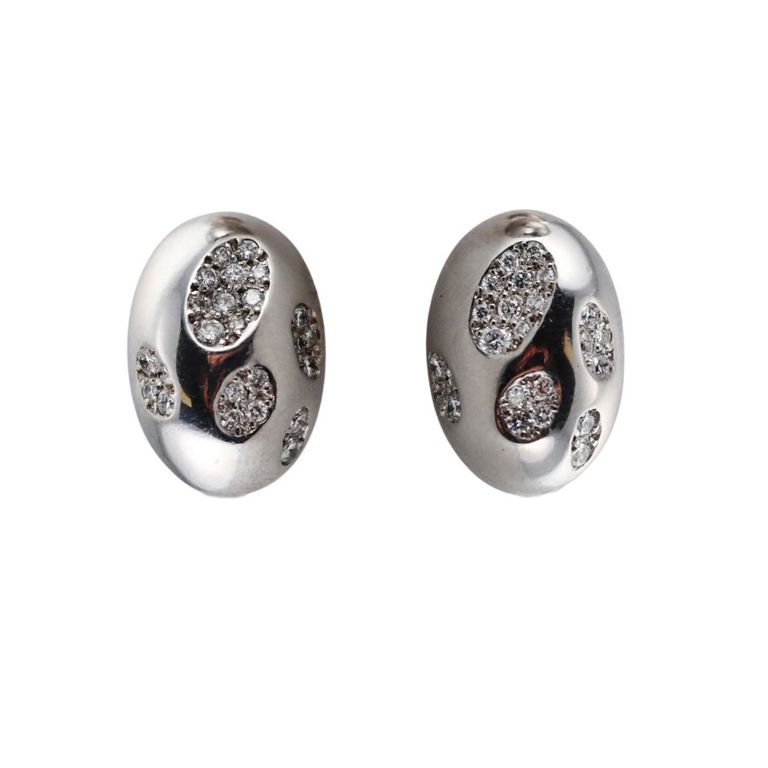 18k White Gold Diamond Earrings