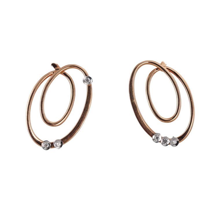 18k Gold Diamond Earrings