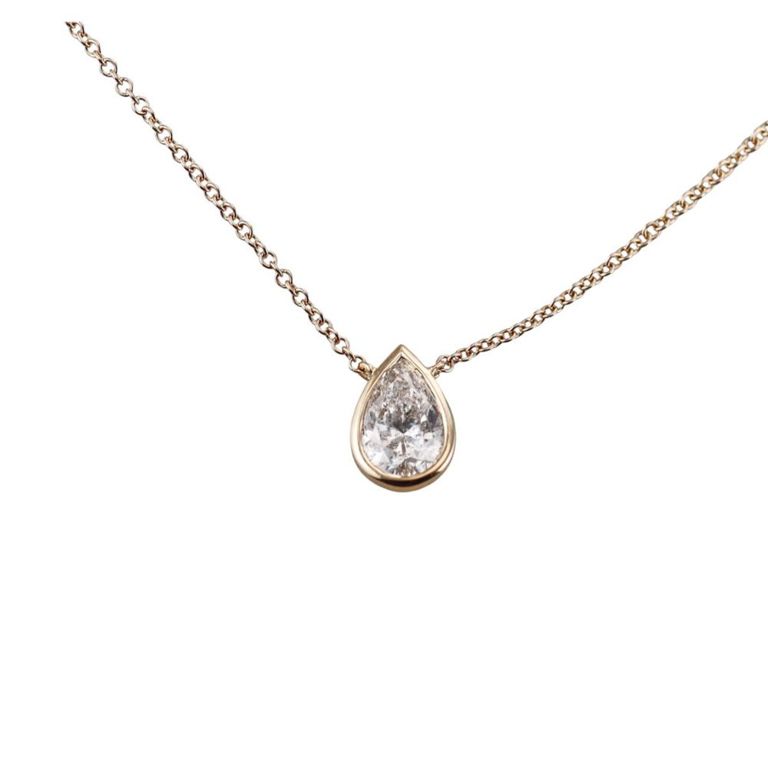 14k Gold Chain Diamond Pendant