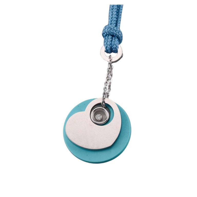 Diamond and Turquoise Pendant Necklace