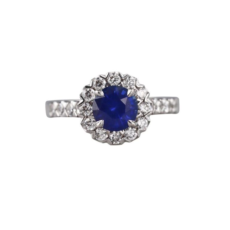 18k Gold Sapphire and Diamond Ring