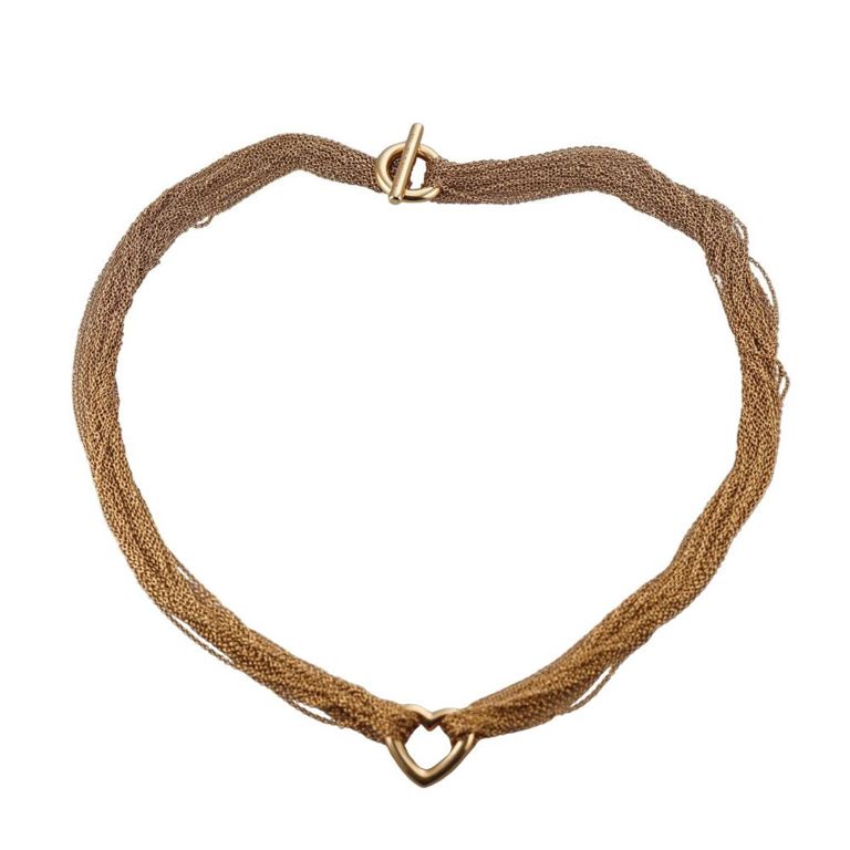 18k Gold Heart Pendant Necklace