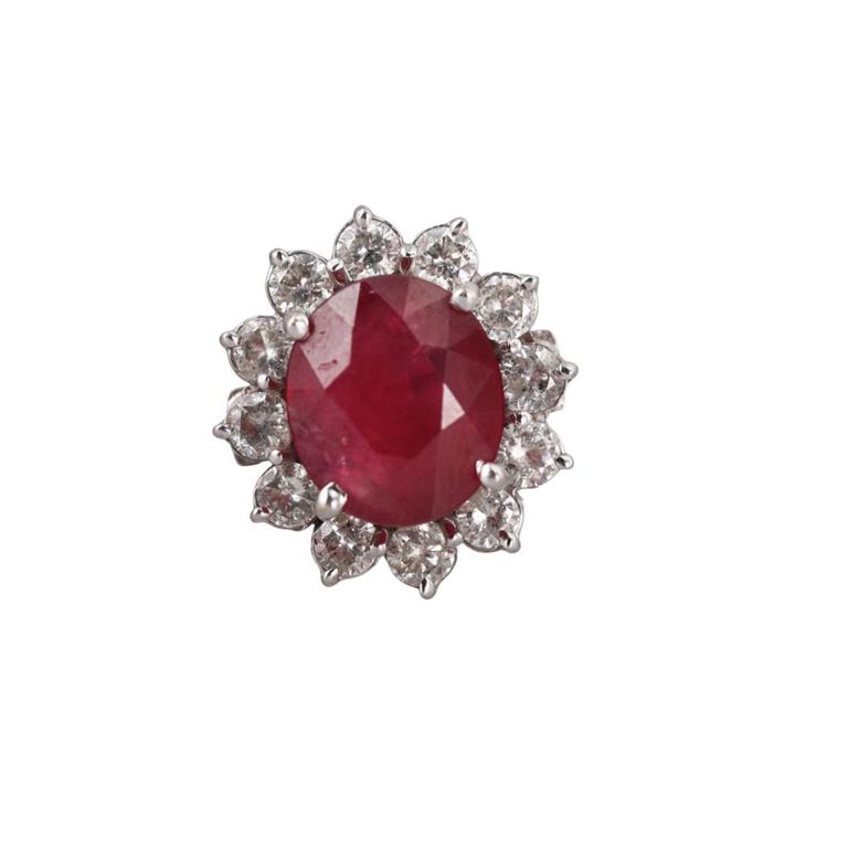 14k Gold Ruby and Diamond Ring