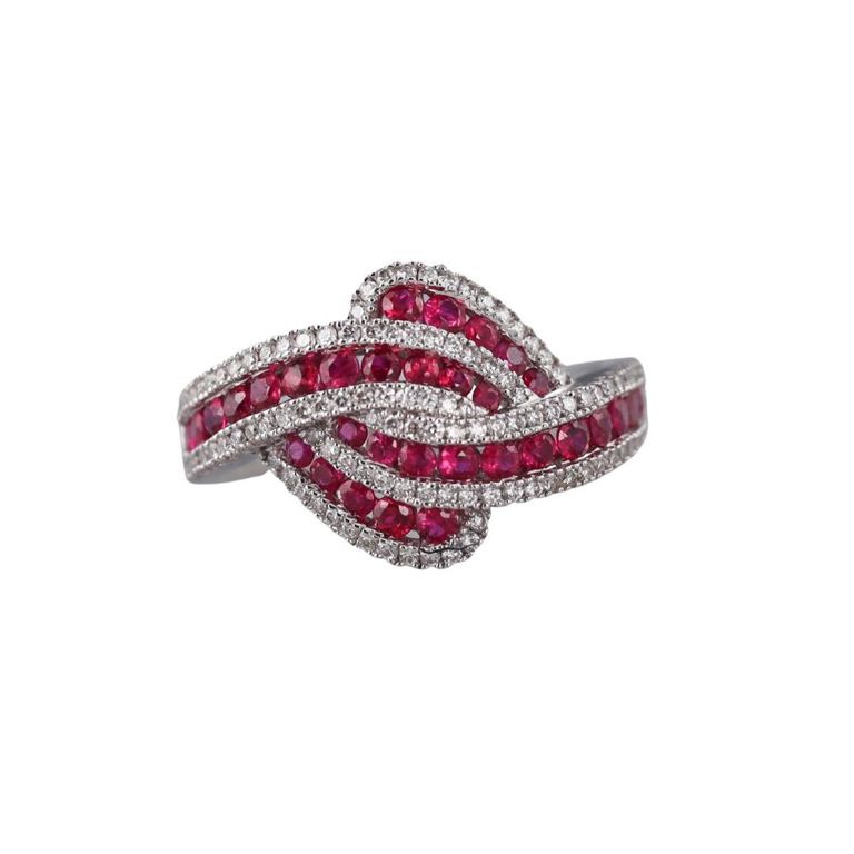 14k Gold Diamond and Ruby Ring