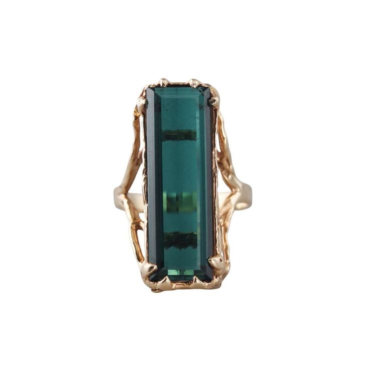 14k Yellow Gold Tourmaline Ring