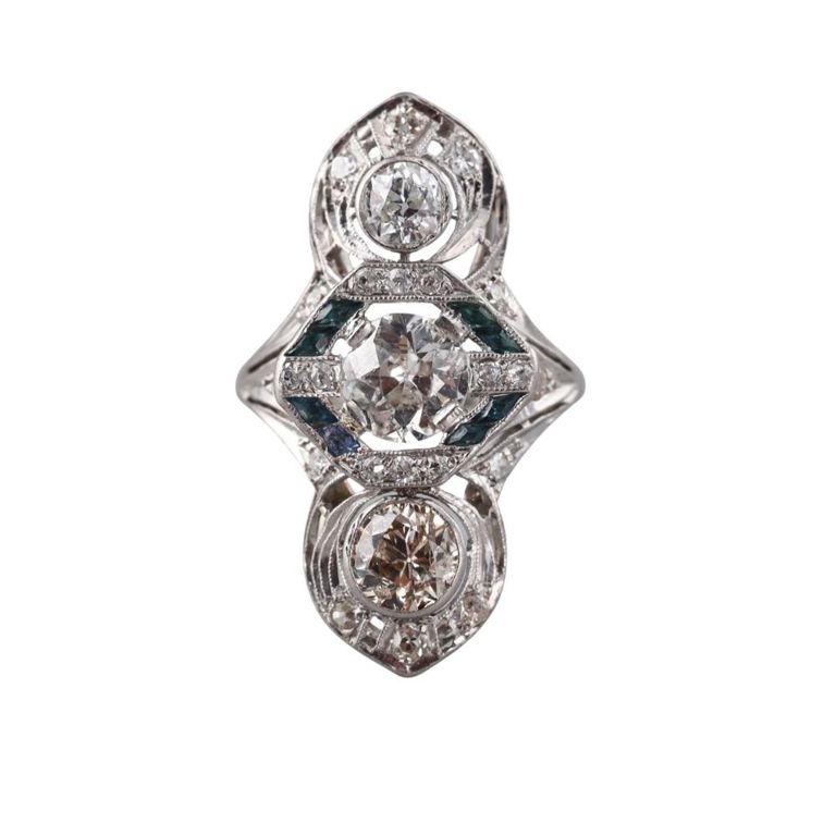 18k Gold Platinum Diamond Ring