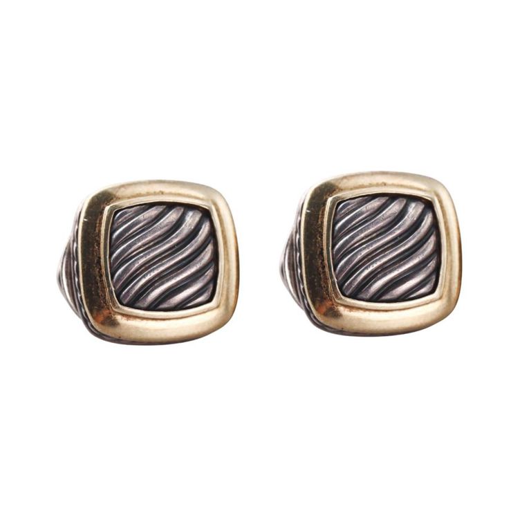 Sterling Silver and 18k Gold Earrings