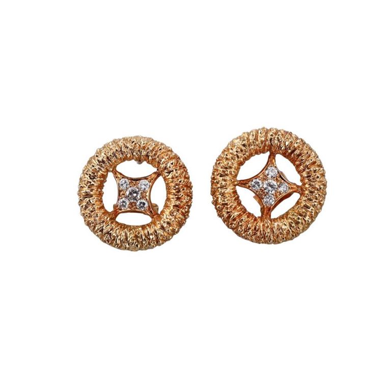 18k Gold Diamond Earrings