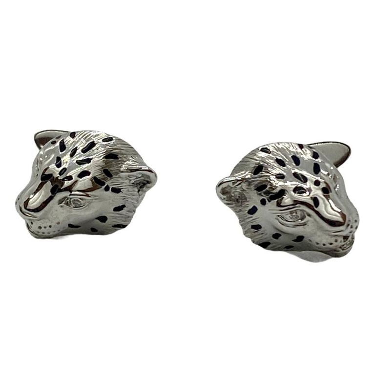 18k White Gold Diamond Cufflinks