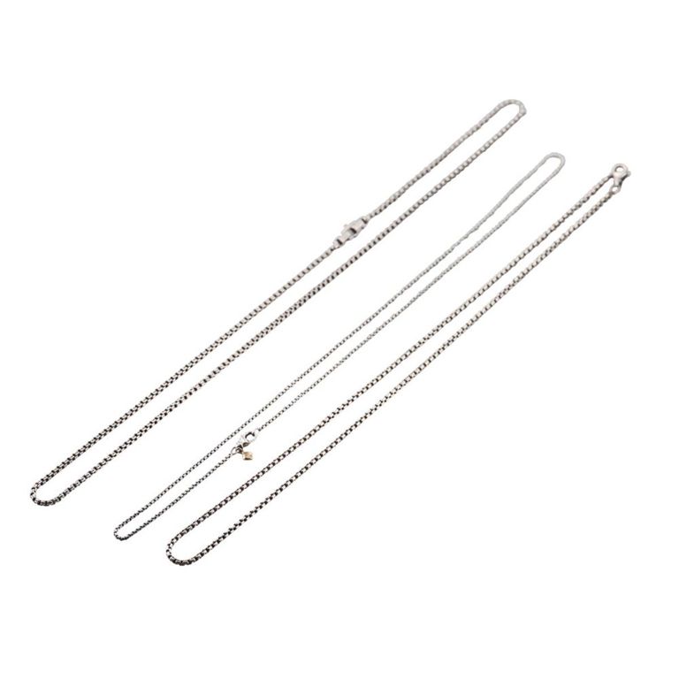 Set of 3 Sterling Silver Necklaces