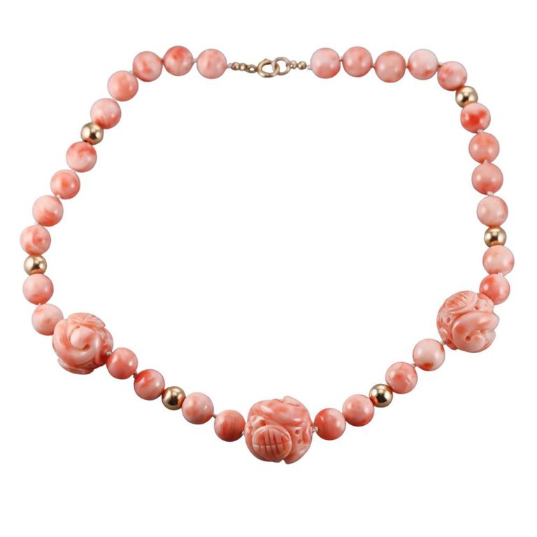 Gold Coral Necklace