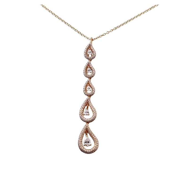 18k Gold Diamond Pendant Necklace