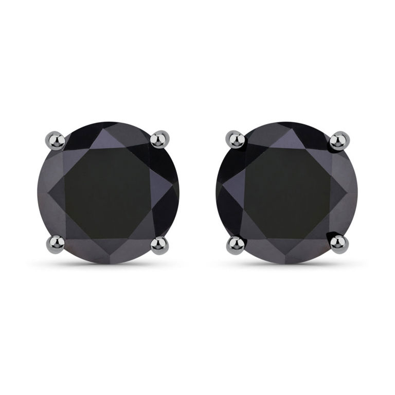 Pair of 14k Gold Diamond Earrings