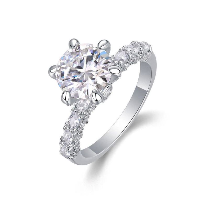 Sterling Silver Moissanite Ring
