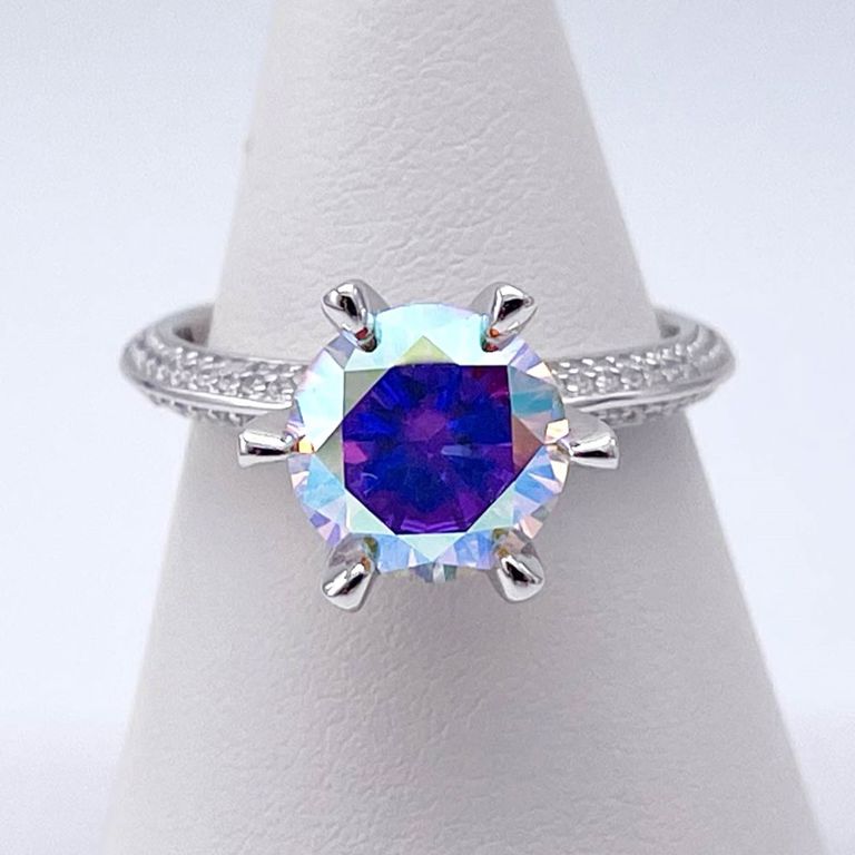 Gold Plated Moissanite Ring
