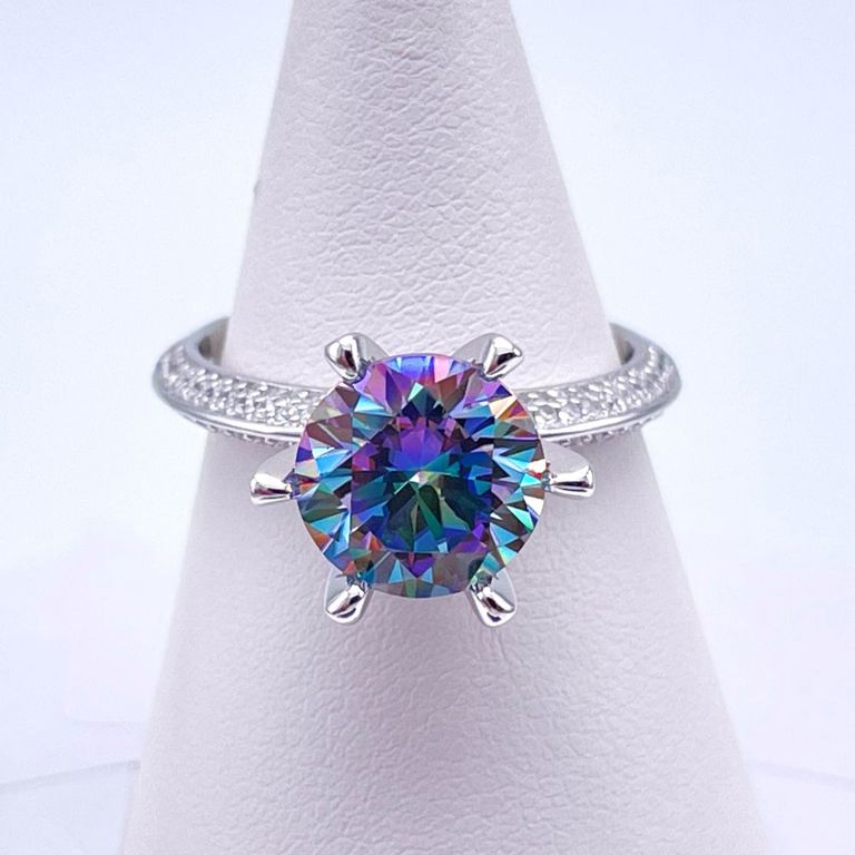 Gold Plated Simulated Alexandrite Ring