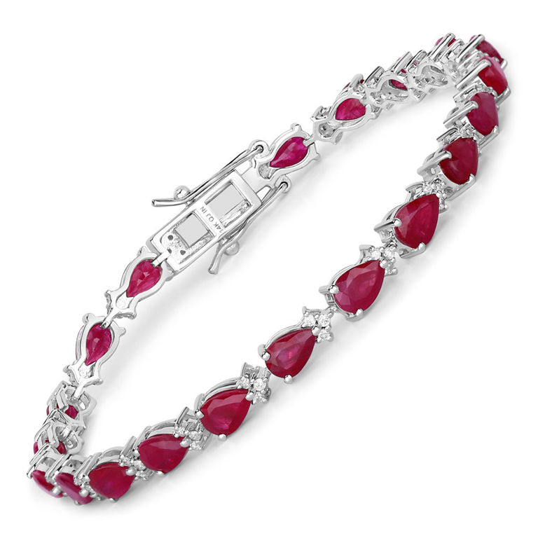 14k Gold Ruby and Diamond Bracelet