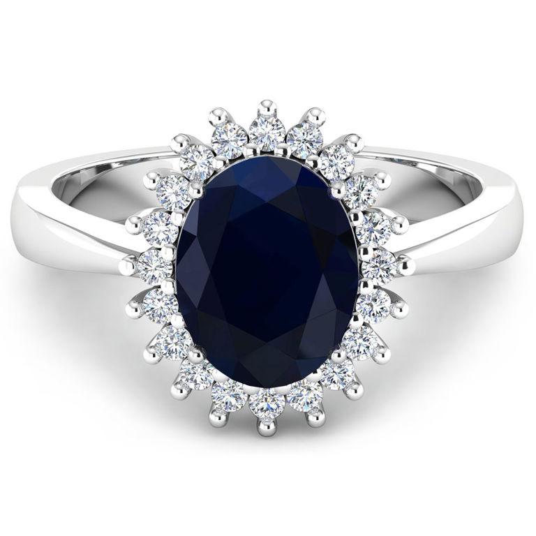 14k Gold Sapphire and Diamond Ring