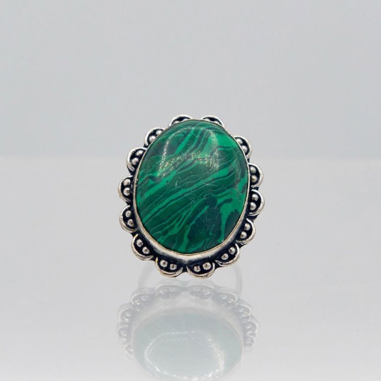 Sterling Silver Malachite Ring