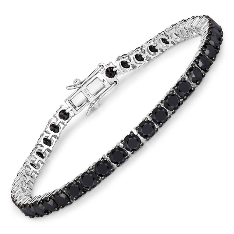 14k Gold Black Diamond Bracelet