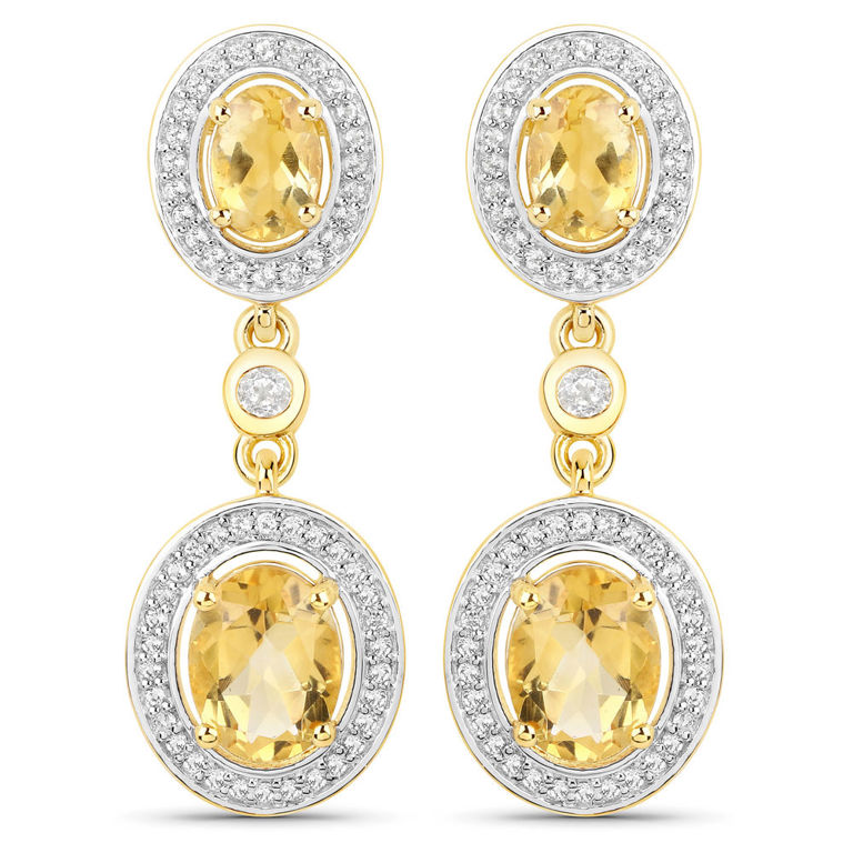 Citrine and Topaz Earrings