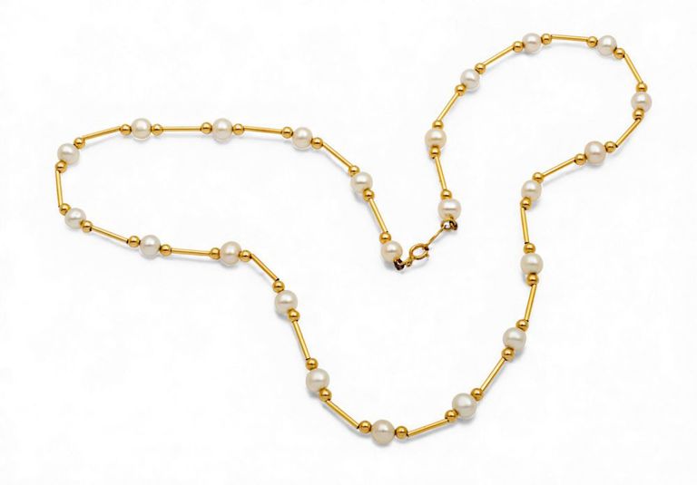 14k Gold Pearl Necklace