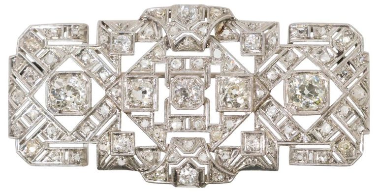 Platinum Diamond Brooch