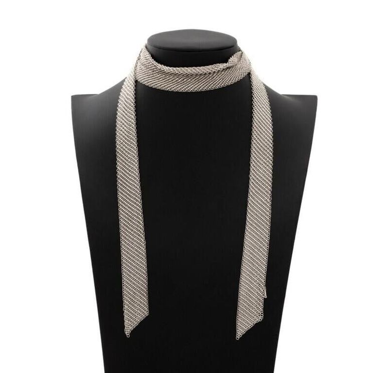 Sterling Silver Mesh Necklace