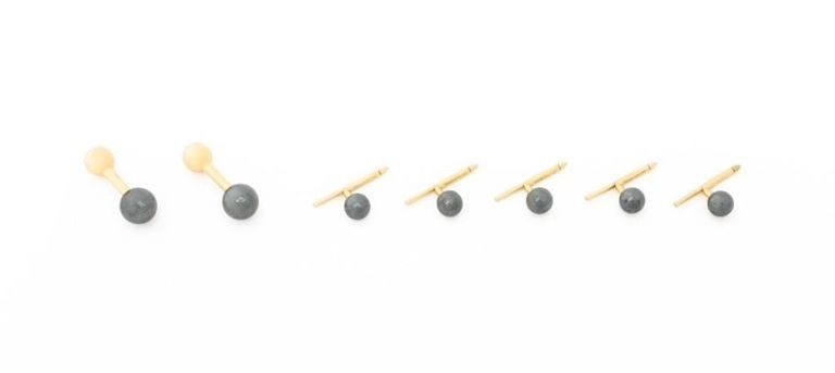 14k Gold Hematite Jewelry Set